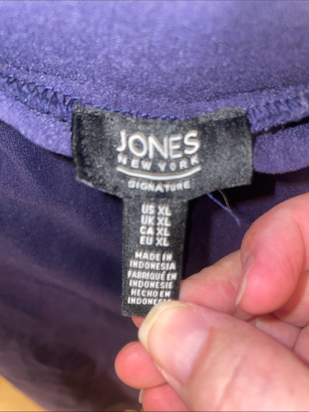 Jones New York Navy Slim Straight Chinos - Picture 2 of 8